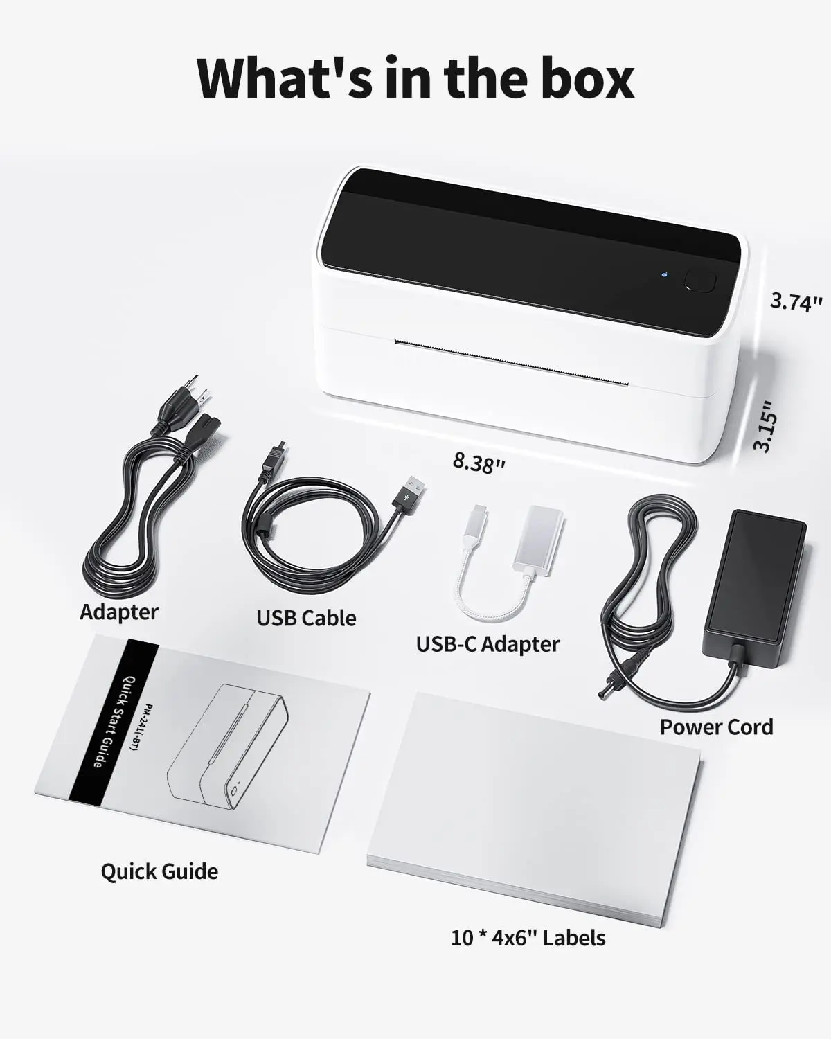 Label Printer - Impresora Térmica Multifunción Phomemo 241bt 4x6